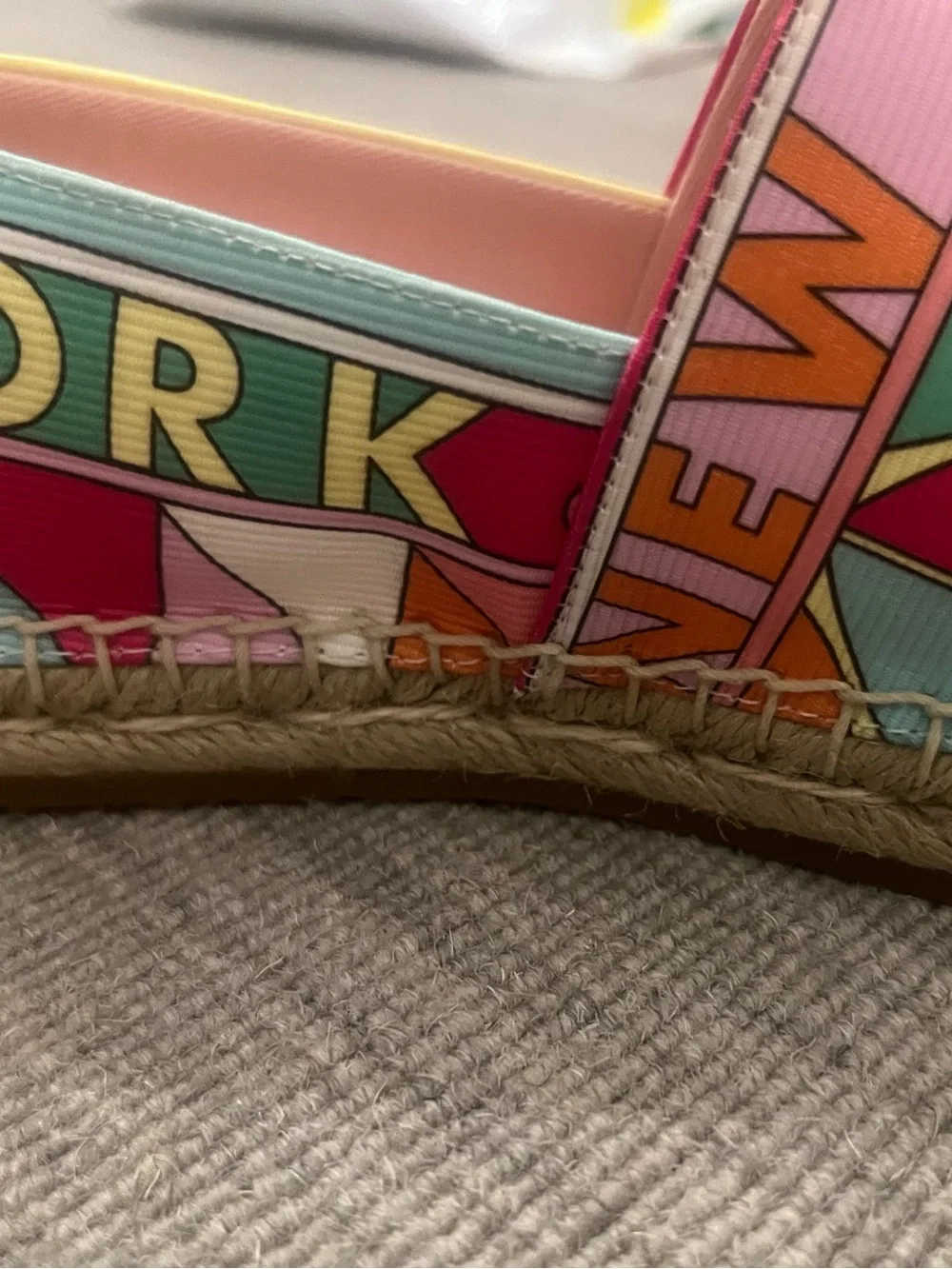 NWOB Kate Spade Multicolor Geo Sun Espadrilles Size 7